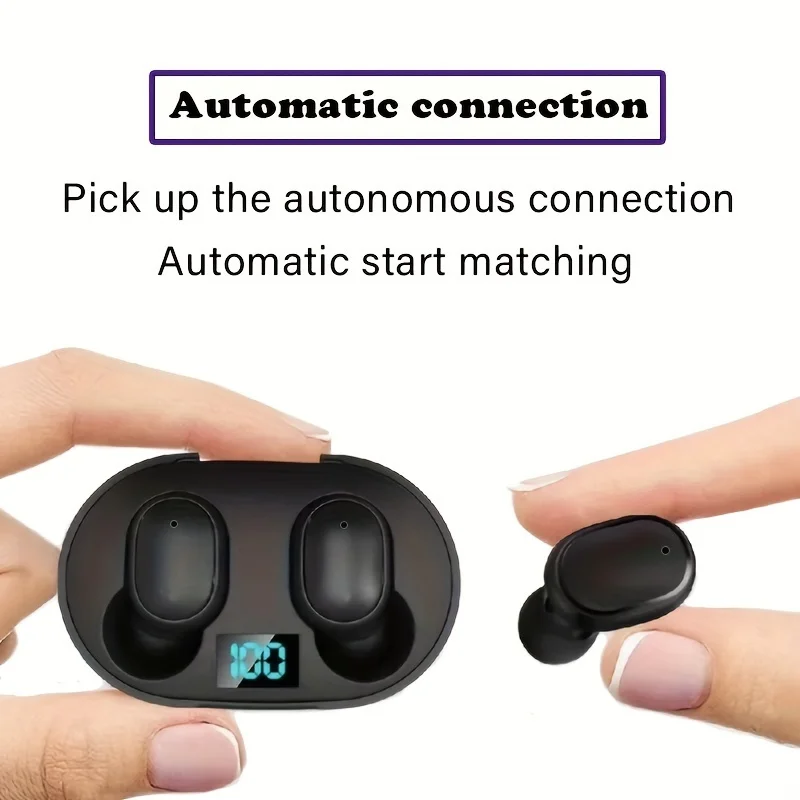 TWS E6S Bluetooth Earphones Automatic Connection Wireless Headset Noise Cancelling Headset With Microphone Headphones For Xiaomi