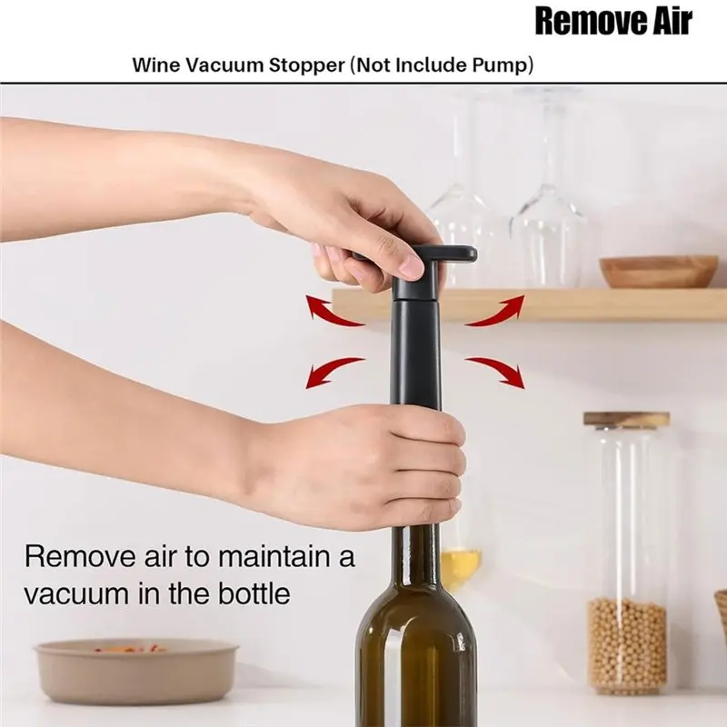 SYW-Vacuum Wine Stopper Set-12Pcs Airtight Silicone Sealers To Preserve For Red Wine Bottle Keep Longevity
