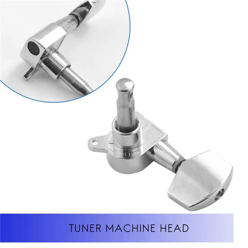 NALFI-30 Pieces Silver Acoustic Guitar Machine Heads Knobs Guitar String Tuning Peg Tuner(15 For Left + 15 For Right)