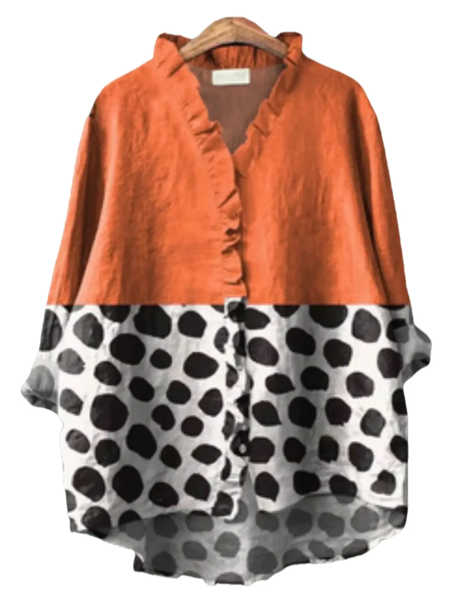 New ArrivalsV-neck casual top, women's long sleeved lace shirt, Elegant style, lightweight shirt, durable polyester