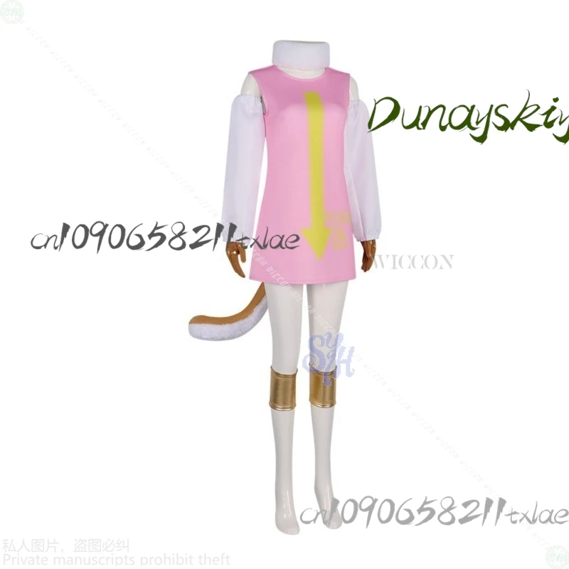 Shop1104629319 متجر Atlasss PUNK-05 أثراس تأثيري القراصنة أنماط زي Kawaii فروي الحيوان الذيل الوردي Y2K الباروكات هالوين كوس