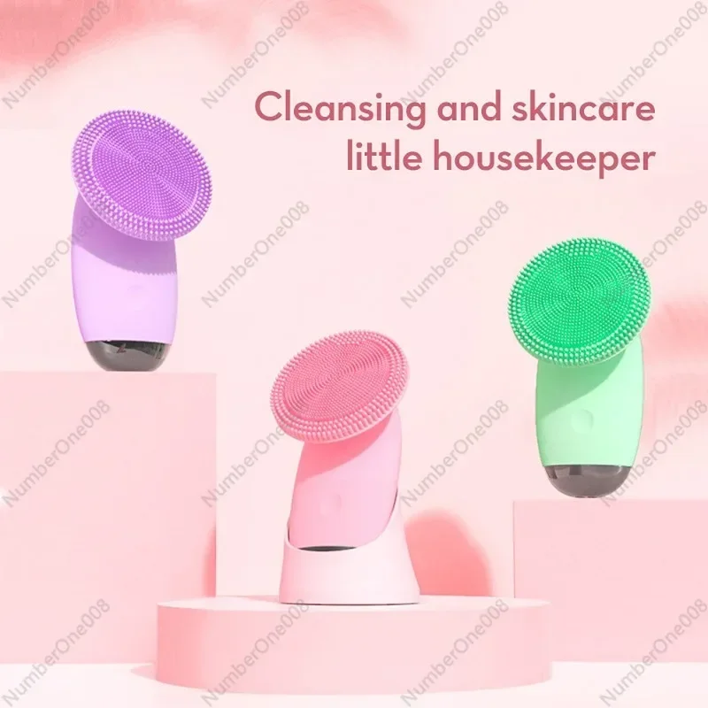 Ultrasonic Vibration Massage Electric Face Wash Silicone Face Multifunctional Cleansing Pore Cleanser