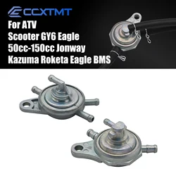 Motorcycle Vacuum 3 Way Fuel Tank Tap Filter Petcock Switch For 50cc-150cc ATV Scooter GY6 Eagle Jonway Kazuma Roketa Eagle BMS