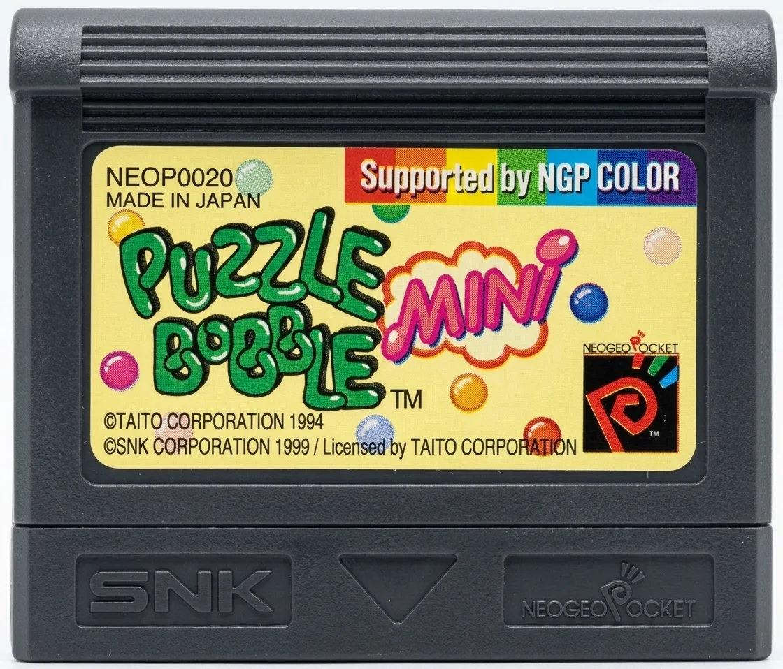 

Пользовательская игровая кассета для NGPC, Pocket и Color - [Puzzle Bobble Mini] - Поддержка двух языков (JP/EN) - Высокая совместимость