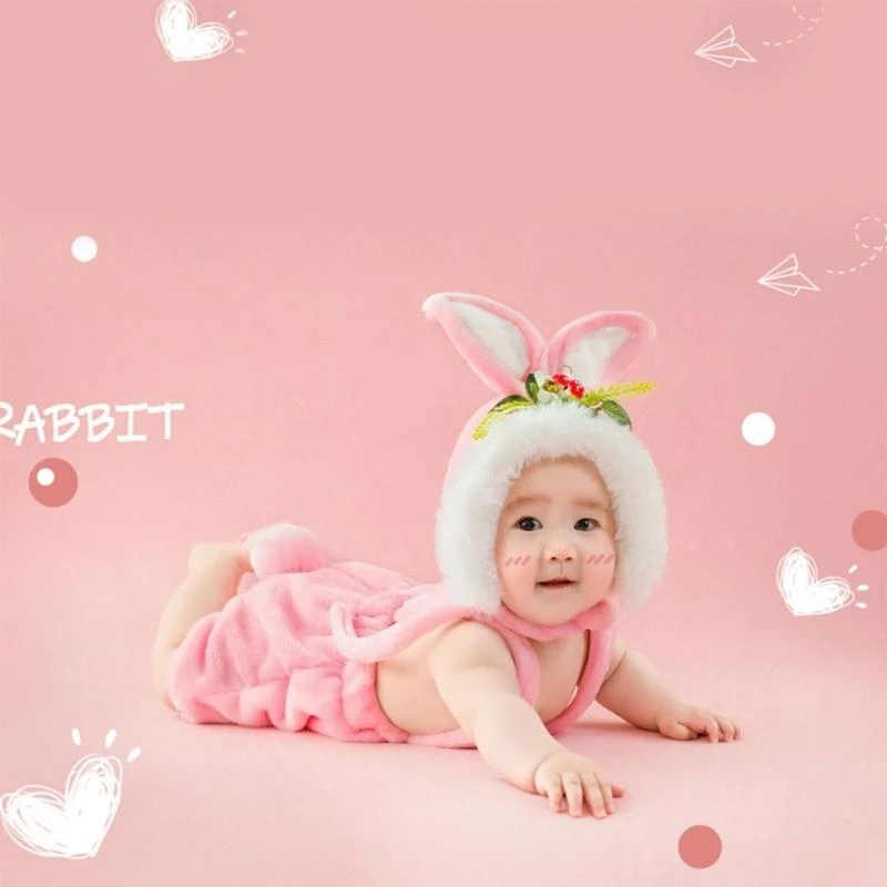 

Newborn Photography Costume Suit Hat Moon Pillow Jumpsuit for Baby Infant Girl Boy Birthday Present 15UB