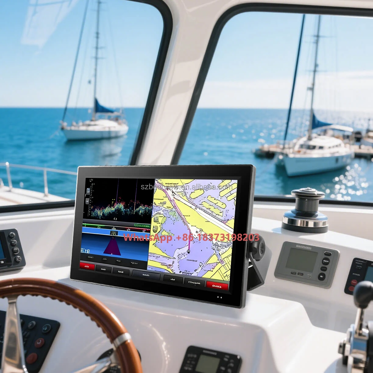 

IP67 Full Waterproof Industrial Touch Fishing Boat Display Computer for Onboard Use