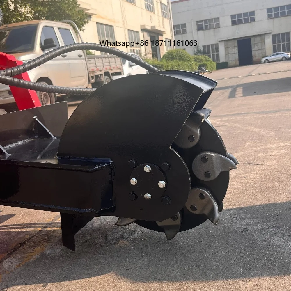 Skid Steer Loader Tree Stump Grinder Machine Attachment Hydraulic Swing Stump Grinder for Forest Land Clearing Work
