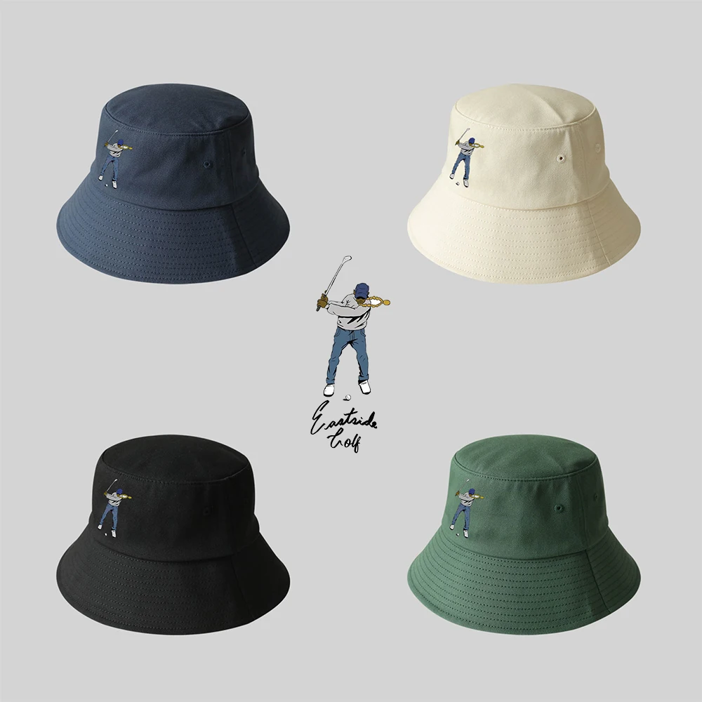 2024 New Golf Hat Fashion Outdoor Sports Golf Bucket Hat High  Fisherman Hat Band s Rope Adjustable