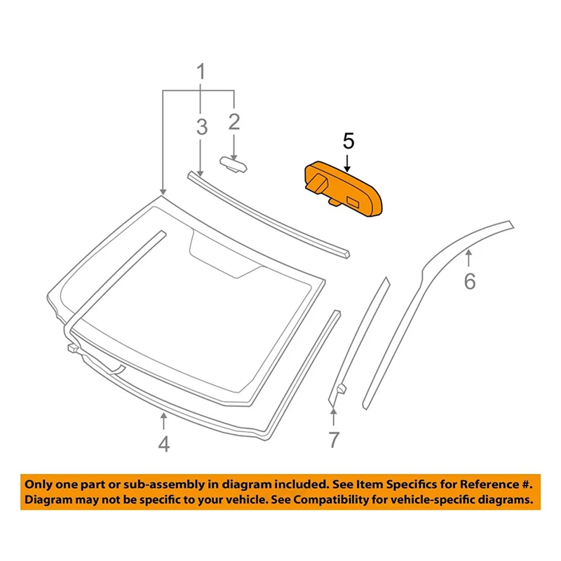 Efficientt-Car Interior Rear View Mirror Manual Dim Reversing Mirror 87810-52041 Accessories For Toyota Prius Yaris RAV4 VOXY 87