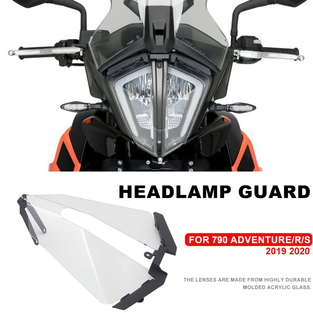 

ДЛЯ 790 Adventure/R/S 2019 2020 акриловая гриль мотоциклетная фара, защита для головы, защитная крышка, прозрачная