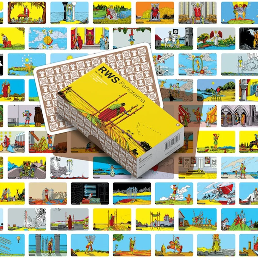 7*12 cm RWS Panorama Tarot Vergulde Gouden Randen 78 Stuks Kaarten Wanneer Groothoeklens Toon U Nieuw Perspectief van RWS