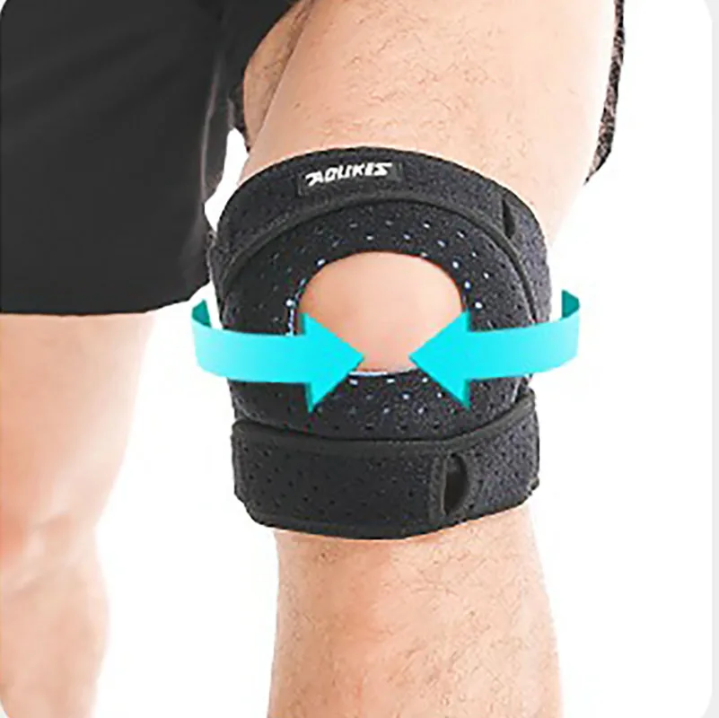 

Double Strap Knee Brace Breathable Knee Pad With Patella Support Shock Absorbing Knee Stabilizer For Joint Protection Running