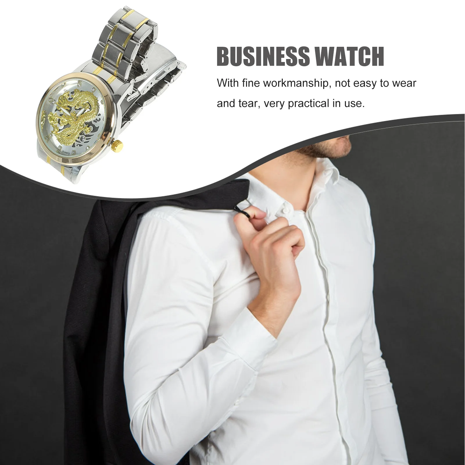 

Men Waterproof Quartz Stainless Steel Watch Business Casual Hollow-Out Dial Stylish Elegant Wrist Watch Male Watches