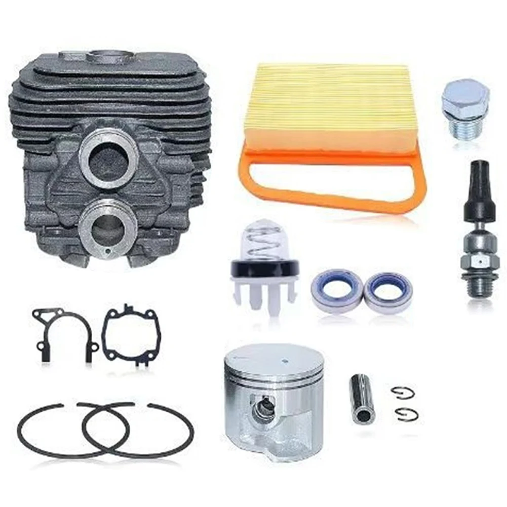 /Cylinder /For /Piston Kit 50mm Bore With Decompression Valve For TS410 TS420 Chainsaw Engine Repair Parts