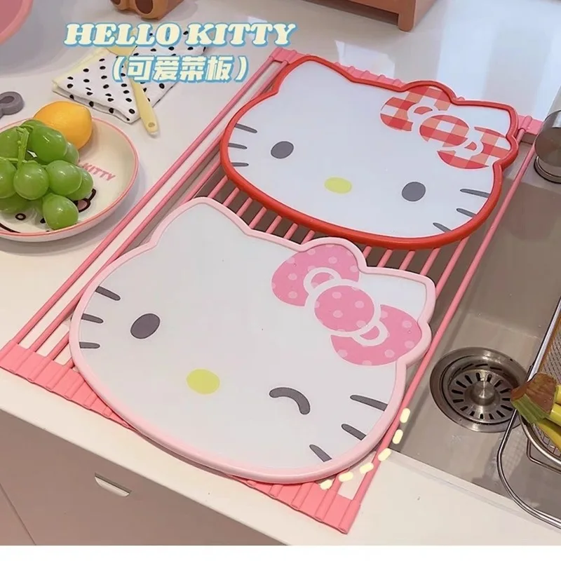 

anime Hello Kitty Double-sided chopping board Kitten head shape Chopping board Food grade Girl's heart Holiday Gifts