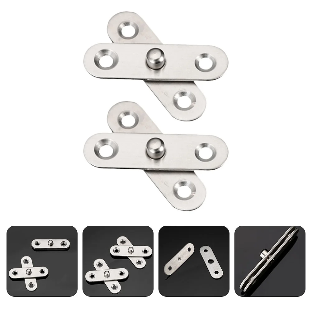 

20 Pcs Door Hinge Hidden by Mat Rotatable Handles 201 Stainless Steel Black Knob