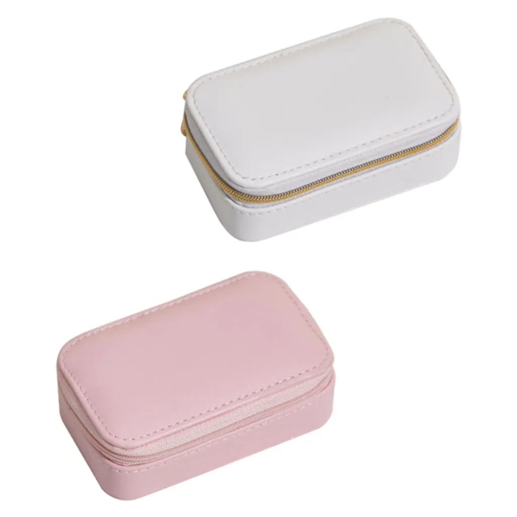 girl's Jewelry Box Leather Storage Case Bag, Multifunction Elegant