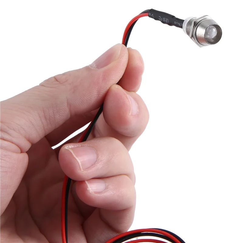 MACH-8 المصابيح 5 مللي متر RC مصباح ليد مجموعة عدة ل 1/10 RC سيارة شاحنة الزاحف RC نموذج الانجراف سيارة العلوي الضوء الخلفي عدة الأبيض والأحمر #4