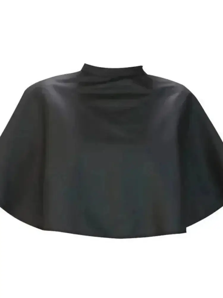 Hair Dye Tools Short Square Black Waterproof Hairdressing Salon Barber Hair Cutting Cape Cloth Wrap Hairdressing Cape Barber