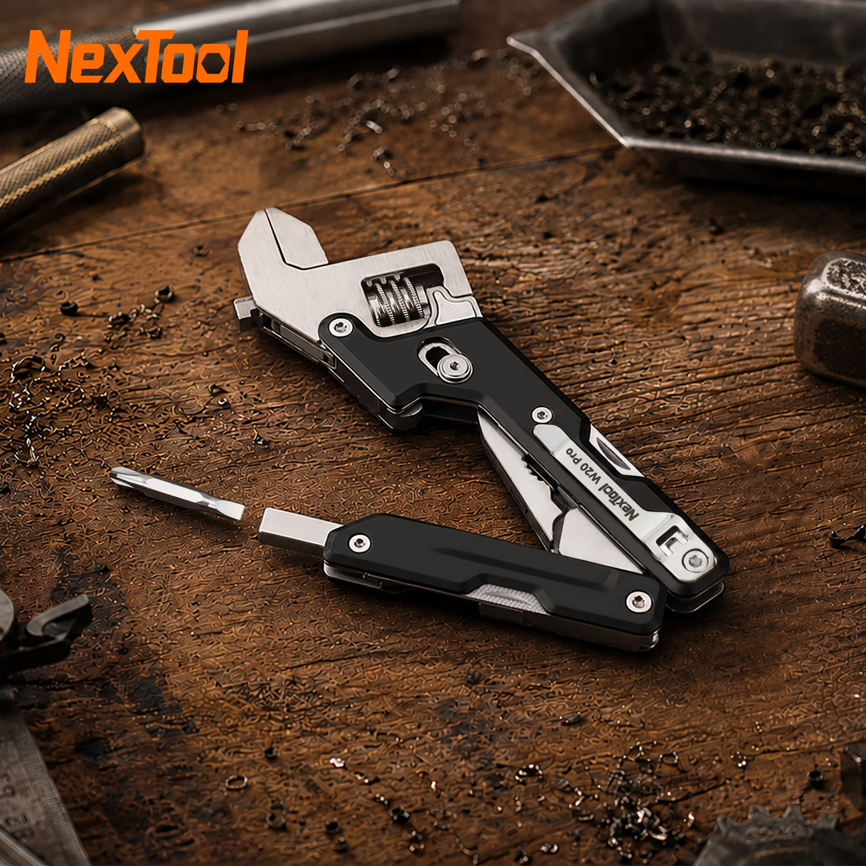 Nextool W20 Pro Folding Wrench Plier Multitool with Bits 12 Tools for Home Maintenance Bike Repair Camping Gear EDC Survival