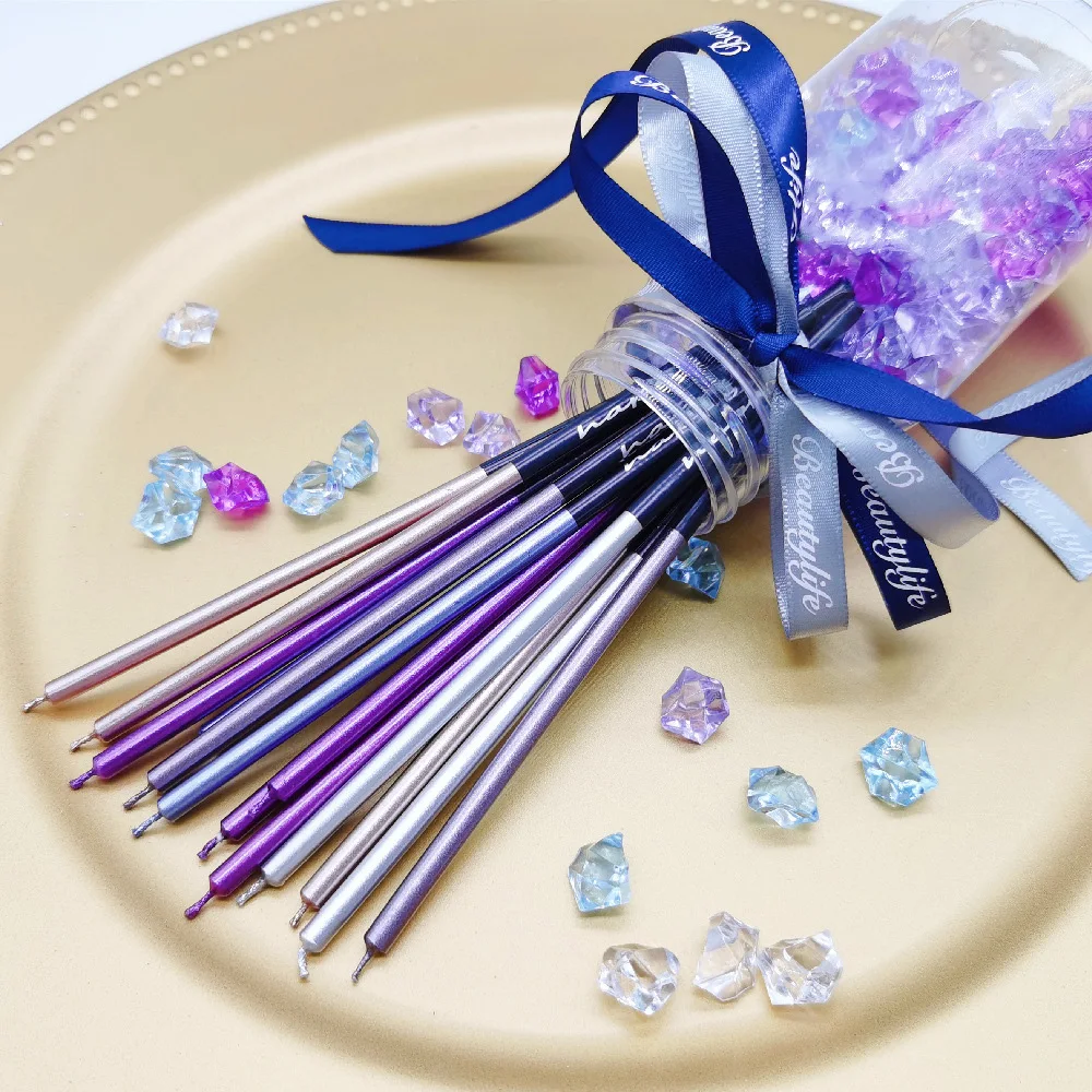 Creative Cake Candles Birthday Cake Decoration Gradient Ramp Cakes Topper Party Starry Sky Seamaid Rainbow Color Wedding Decor