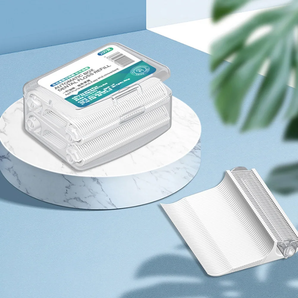 

200Pcs Floss Picks Dental Oral Thin Interdental Cleaners for Gums Automatic Pop-Up Design Portable Teeth Cleaning Tool