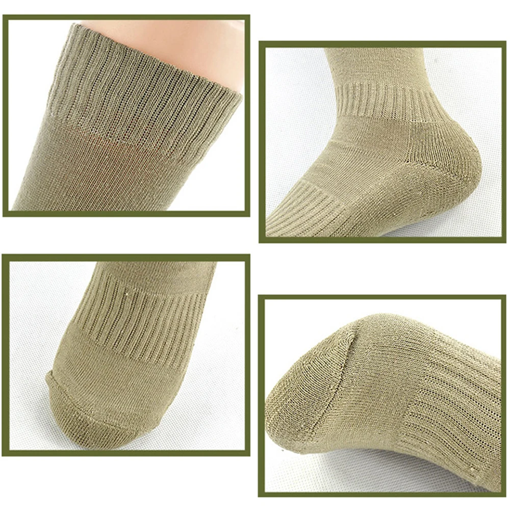 Men New Tactic Socks Thickened Terry Bottom Moisture Wicking Thermal Socks Outdoor Sports Hiking Camping Travel Stocking