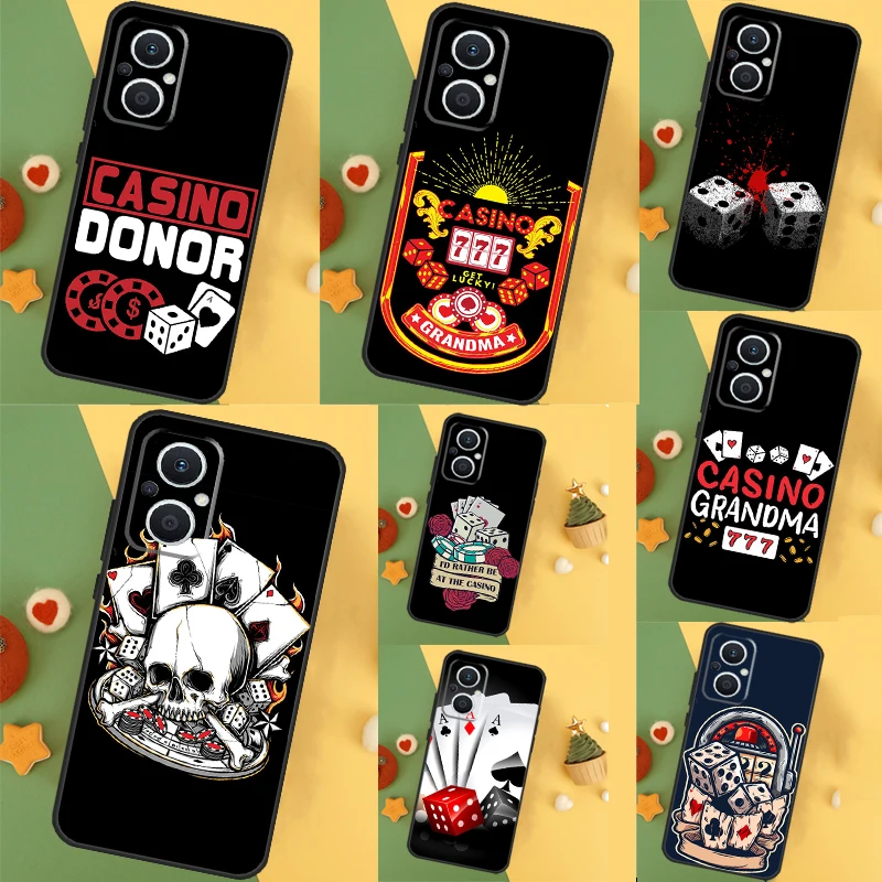 Casino Gambling Case For OPPO Reno 11F 4Z 5Z 8T 10 Pro 4 6 7 8 5 Lite OPPO Find X6 Pro X2 X3 X5 Lite Cover