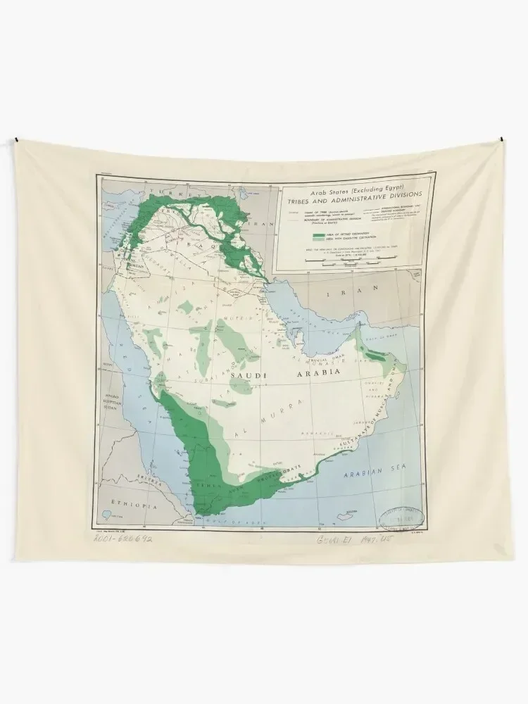 Arab states (excluding Egypt), tribes and administrative divisions (1947) Tapestry Mushroom Cute Room Things Tapestry