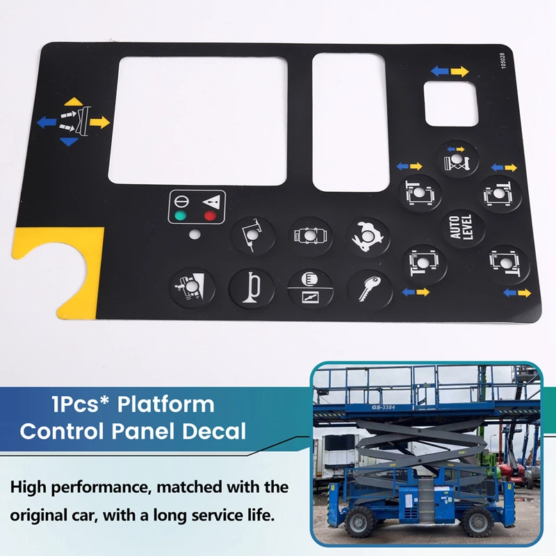 Super Sale 82417GT Platform Control Panel Decal for GENIE Parts Electric Scissor Lift Models GS-3384, GS-3390
