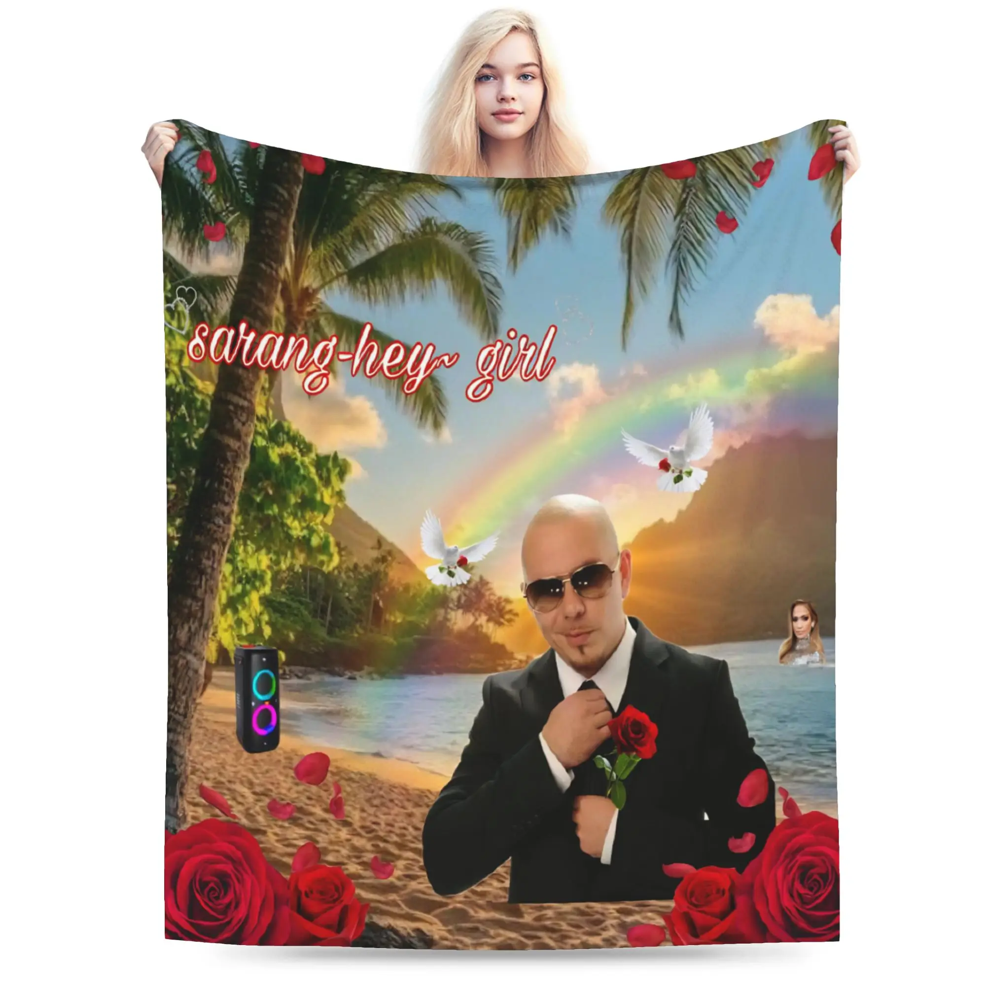 Singer Pitbull Tour 2026 Blanket Multi-size Soft and Lightweight  Throw Blankets for Couch Sofa and Bed