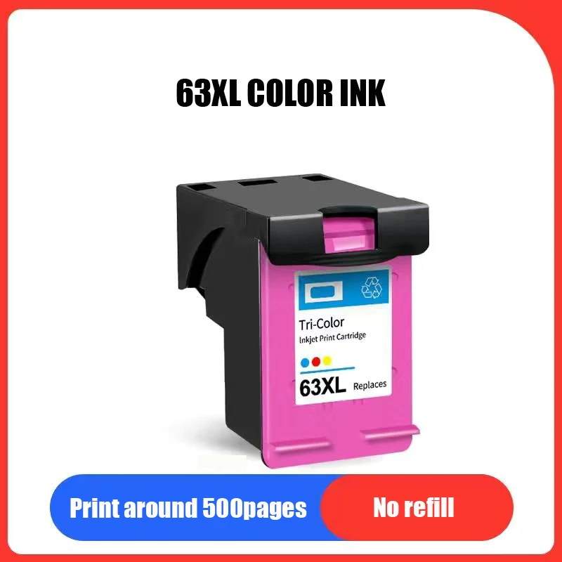 Compatible Ink Cartridge 63 63XL 63XXL for HP DESKJET 1112/2130/ 2132/3630/3632/ OfficeJet 3830/ 4650/4652/4655/ Envy 4516/4512