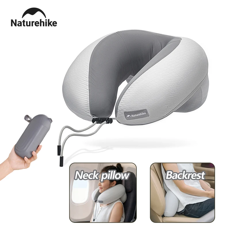 

Подушка для шеи Naturehike, дорожная воздушная подушка, портативная подушка из ТПУ 2-в-1, съемные моющиеся многофункциональные надувные подушки