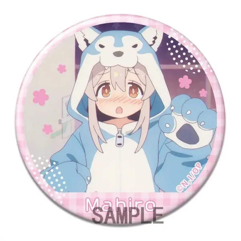 58mm Onimai: I'm Now Your Sister! Anime Peripheral Cartoon Character Tinplate Brooch Accessory Backpack Decoration Badge Gift