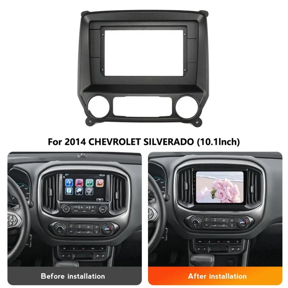 لسيارة شيفروليه 2014 سيلفرادو 10.1 بوصة مشغل أسطوانات للسيارة راديو أندرويد المضيف المتكلم فك MP3 MP5 فآسيا الصوت الوسائط المتعددة فاسيكا الإطار