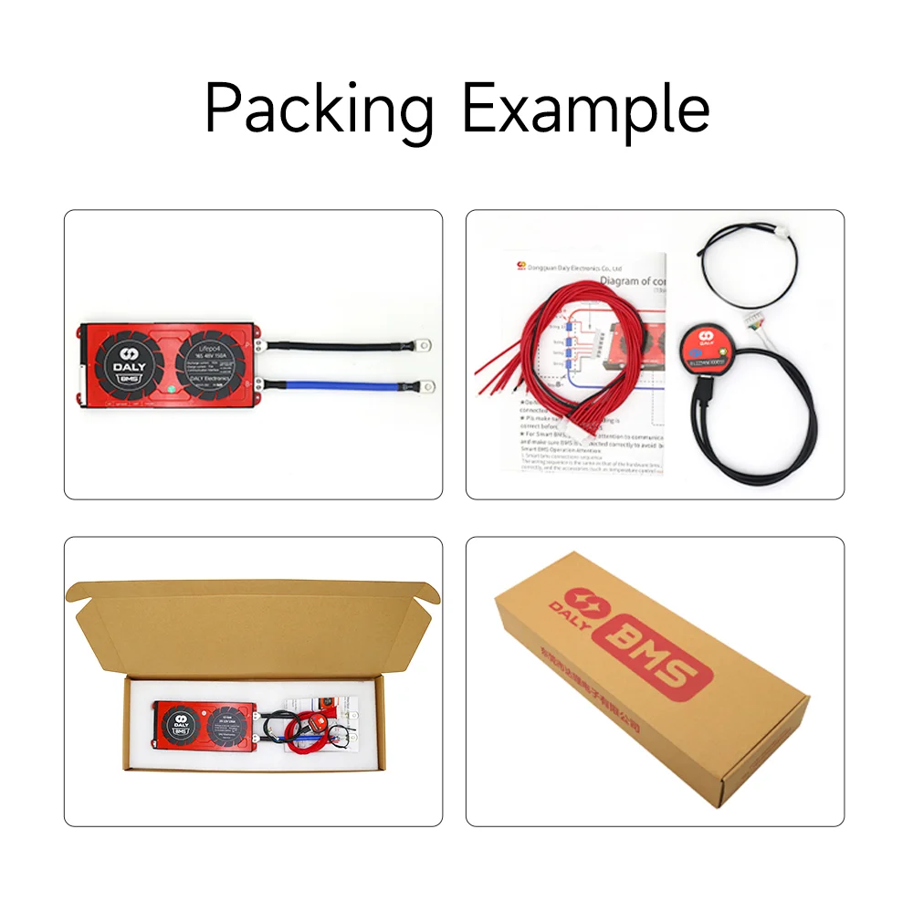 DALY-batería de iones de litio BMS 4S, 8S, 12S, 10S, 13S, 14S, 16S, 17S, 20S, 24S, 60A, 80A, 100A, 150A, 200A, 600A, Lifepo4