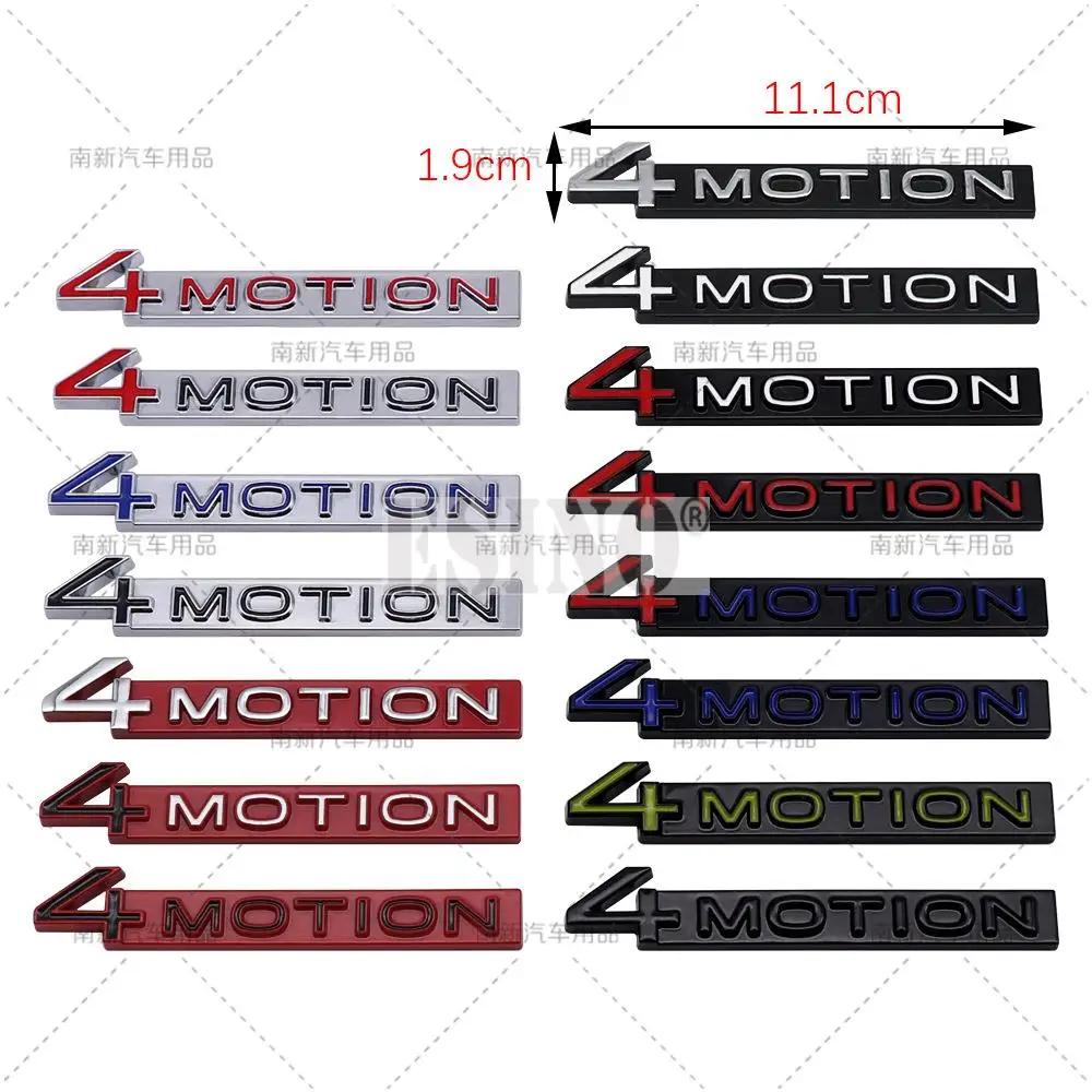 Car Styling 4Motion 3D Rear Trunk Fender Metal Zinc Alloy Emblem Badge Decal for Volkswagen Tiguan Touareg Tayron