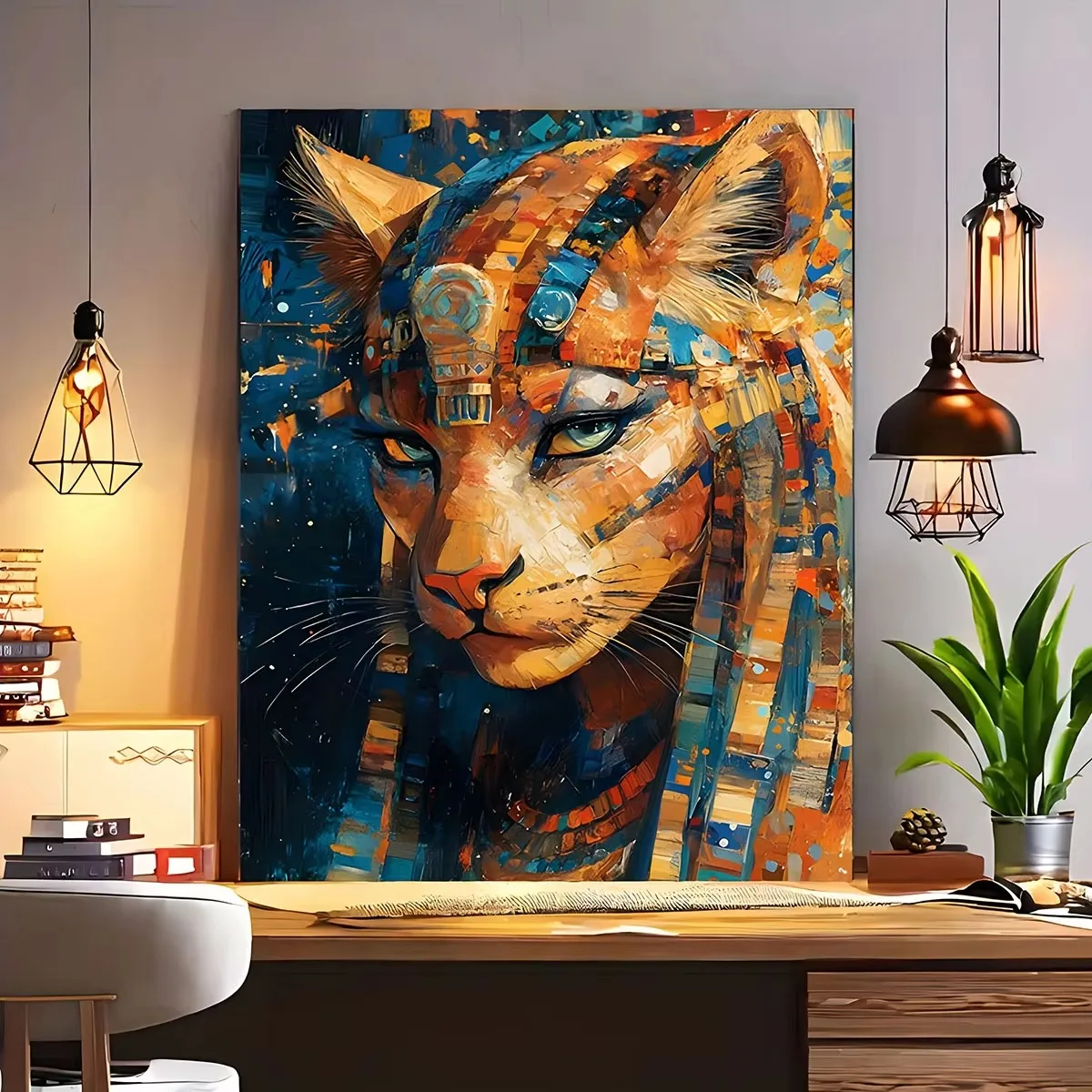 500/1000/1200/2000PCS Jigsaw Puzzle Abstract Art Leopard Portrait For Adults Beginners Great Weekend Relaxation And Family Fun