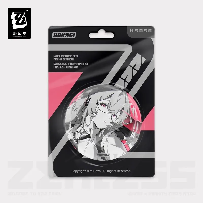 [Genuine] miHoYo Zenless Zone Zero Asaba Soukaku Reflective Badge Hollow Special Operations Section 6 Brooch Cosplay Xmas Gifts