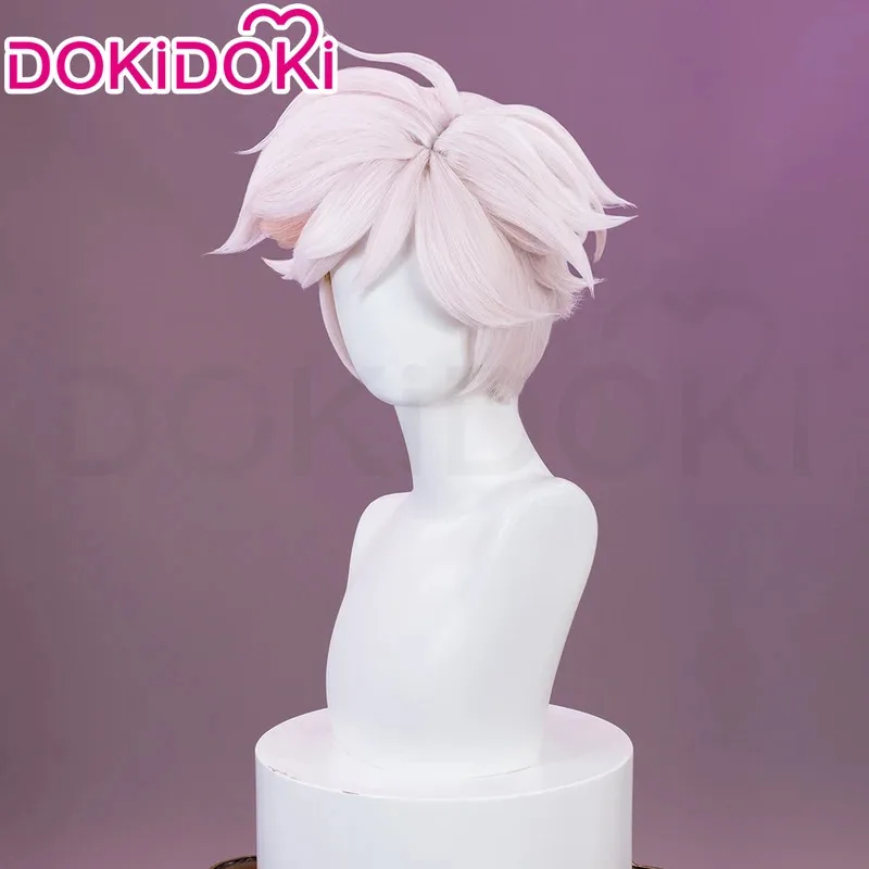 Nene 2025 متوفر في المخزون أنيمي DokiDoki النساء 28 سنتيمتر شعر وردي قصير الملاك تأثيري العنكبوت شيطان إعلان قبل شعر مستعار مجعد