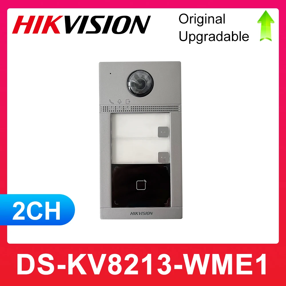 Hikvision-wi-fiビデオインターホン,外部ステーション,制御サポート,2つのロック,エネルギーまたはフラッシュ,DS-KV8113-WME1