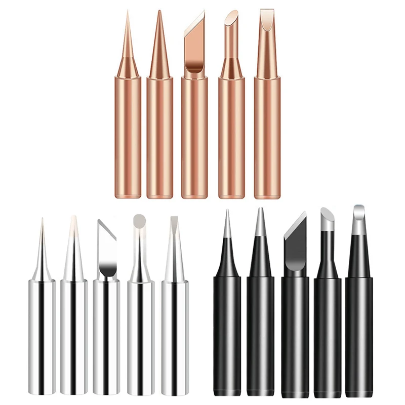 5PCS I+B+K+2.4D+3C Soldering Iron Head Tool Welding Head 900M-T Pure Copper Soldering Iron Welding Equipment Welding Tool