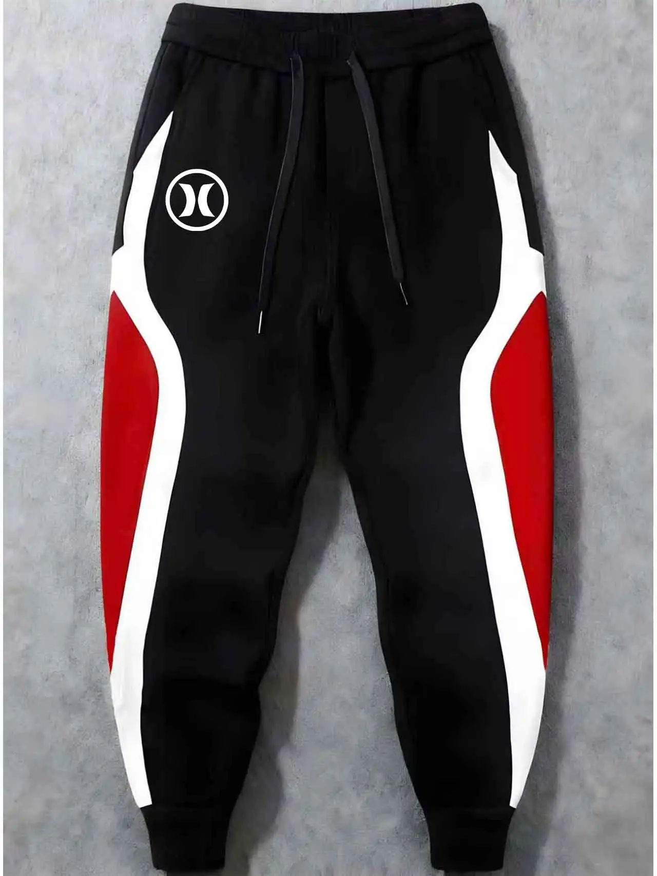 

Новинка 2026 года: Мужские свободные повседневные спортивные брюки-кюлоты в стиле колор-блок