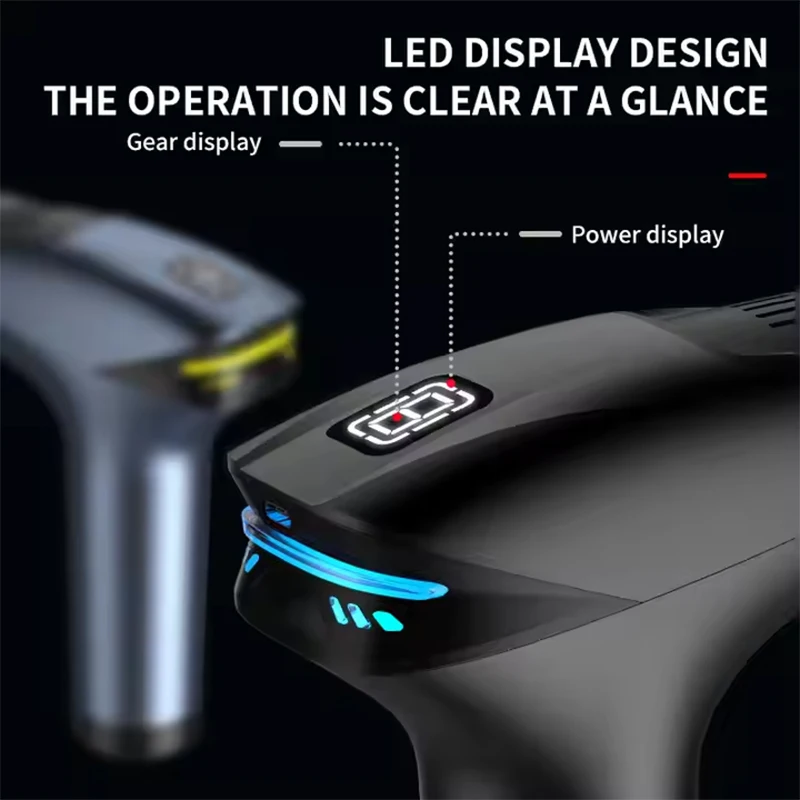 

Fascia Gun Colorful Lights Electric LCD Model Vibration Massager Full Body Meridian Muscle Relaxation