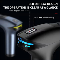 Fascia Gun Colorful Lights Electric LCD Model Vibration Massager Full Body Meridian Muscle Relaxation