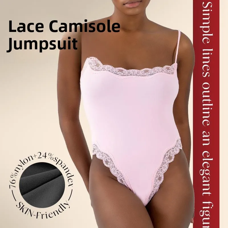 

Skin-Friendly Breathable Hot Lace One-Piece Low-Waist Long-Pants Suit Lightweight Summer Collection 00% Spandex Fabric