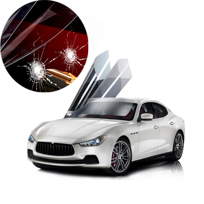 Car 2 4 8 12 Mil 35% Car Tint Window Smash Proof Bulletproof Security Film Bullet Proof Car Window Film