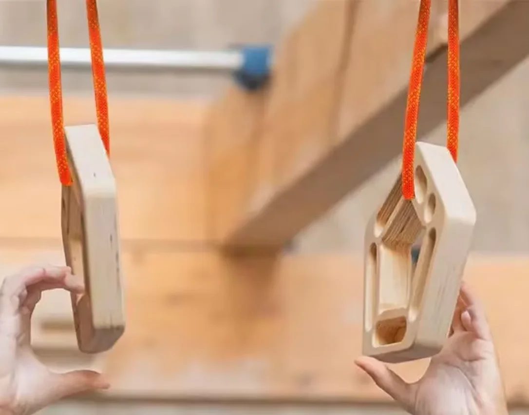 Wooden Climbing Hanger Indoor and Outdoor Finger Board Pull-up Arm Training Finger Board Portable Climbing Board