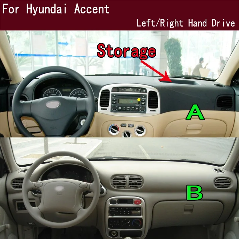 

Коврик на приборную панель для Hyundai Accent, защитный чехол для панели приборов, солнцезащитный коврик, декоративные элементы