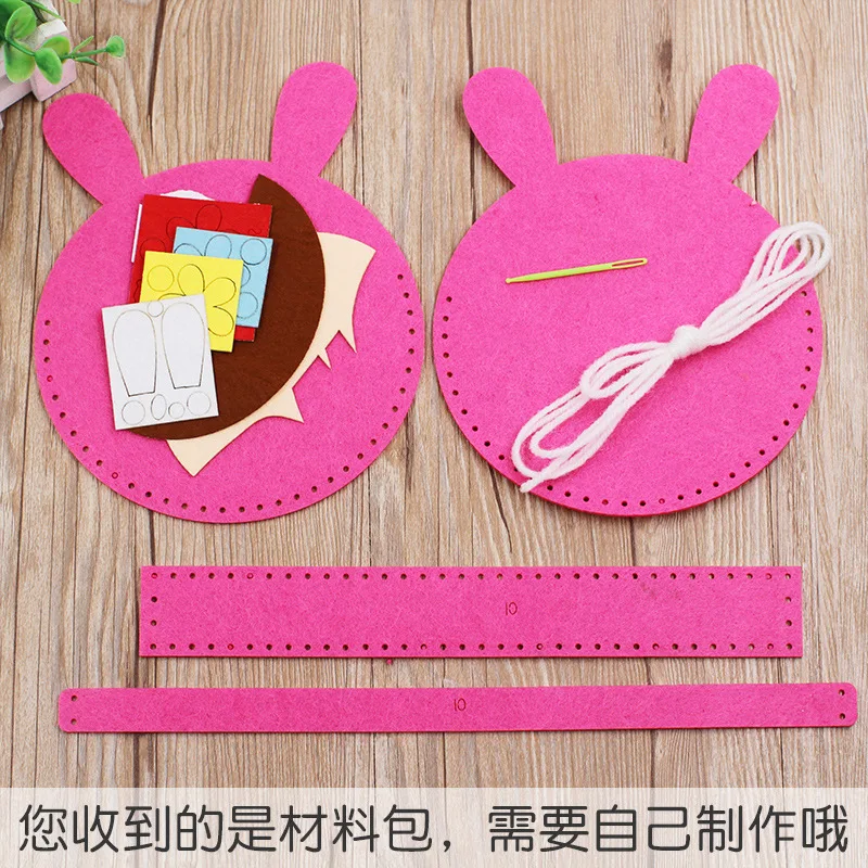 DIY educatieve training speelgoed mini-tassen voor kinderen niet-geweven stof kleurrijke handgemaakte leeractiviteit voor kinderen peuter cadeau